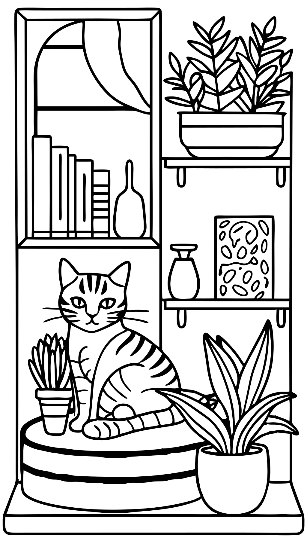 adult cat coloring pages